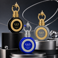 Flacon de parfum en verre cristal vide de luxe, nouveau design, 30 ml, 50 ml, 100 ml, flacon de parfum rond avec bouchon doré et boîte