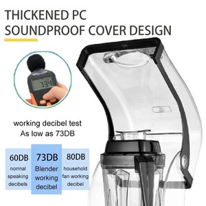 Licuadora Comercial Eléctrica de Alta Resistencia, Máquina para Hacer Smoothies de 2600W y 4.5L, Silenciosa, con Función para Triturar Hielo y Multifuncional - Product Image 4