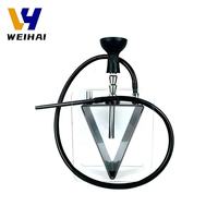 Narguilé Lumineux de Luxe - Chicha Arabe Transparente avec Base à Changement de Couleur, Logo Personnalisé et Tailles Disponibles