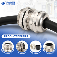 Connecteurs de câble métalliques réglables NPT 1/2 3/4 1 pouce, norme CE, en laiton nickelé