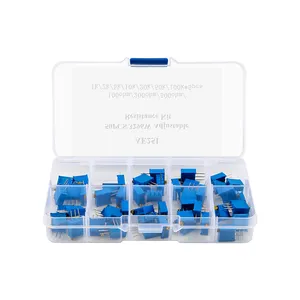 RoboWiz 50PCS 3296W Adjustable Resistance Kit With 10 Different Types Of Resistance Ratings