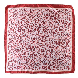 Sciarpa di Moda Femminile Personalizzata in Poliestere 90*90, Scialle in Raso di Seta con Stampa Serigrafica, Grande Foulard Quadrato con Motivo Leopardato - Product Image 2