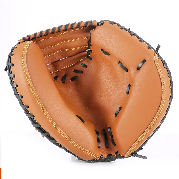 Hızlı teslimat DL eldiven yeni tasarım dayanıklı kalınlaşmış PVC sentetik deri eğitim tipi 32 ''catcher's mitt