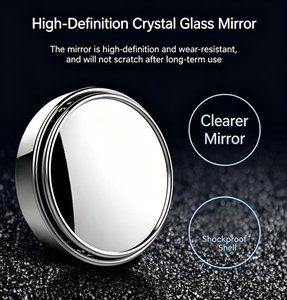 360 °   Rétroviseurs d'angle mort convexes HD rotatifs, rétroviseurs auxiliaires universels pour voiture en verre cristallin étanche, lot de 2 pièces - Product Image 5