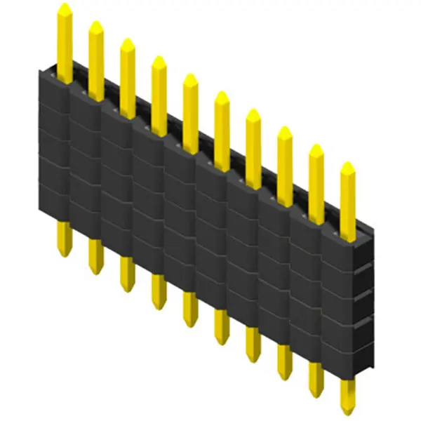 Single row 2.54mm pin header H=10mm connector