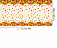 Nappes d'automne citrouille feuille d'érable couverture de Table en plastique automne Thanksgiving nappes de fête jetables pour la fête de Thanksgiving