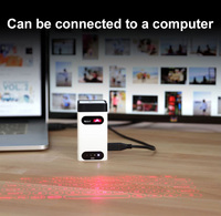 Nouveau mini clavier laser virtuel BT, capteur optique, 2,4 GHz, sans fil, rétroéclairage LED, portable pour ordinateur portable et smartphone