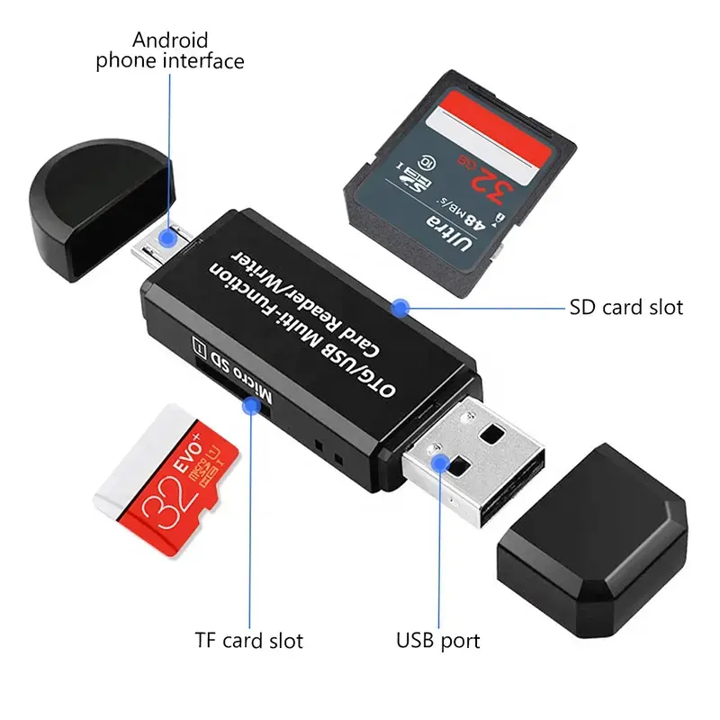 Sdデータ転送UsbカードリーダーYC-310 OTGリーダーオールインワンマルチイン1 Sdカードリーダーライター