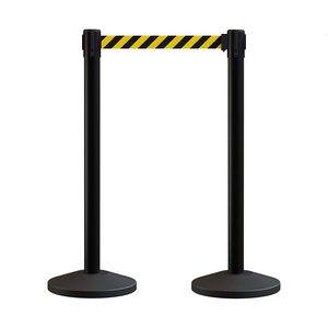 Ceinture de queue noire en acier inoxydable, barrière métallique <span class=keywords><strong>Q</strong></span> Manager - Product Image 2