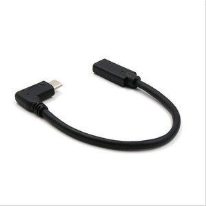 <b>Usb</b> C <b>Extension</b> <b>Cable</b> 90 Degree Right Angle Male To Female Type C Data Transfer Adapter For Charging And Syncing - Product Image 2