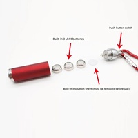 Mini-cadeaux personnalisés : Porte-clés lampe torche LED UV unique en alliage d'aluminium