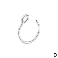 Anneau de nez en acier inoxydable 316L, 20G, Clip C, anneau de lèvre, boucle d'oreille, Helix Tragus, Faux Septum, anneau de nez, corps, bouche, nez, Piercing, bijoux