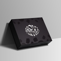 Boîte pliable magnétique noire personnalisée avec papier de soie imprimé du logo de la marque, expédition à plat, boîte rigide pour pulls et vêtements de mode