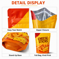 Op maat bedrukte aluminiumfolie stand-up zipzakken voor noten, trailmix en snacks, hersluitbaar