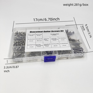 Kit de 9 vis et boucles de sangle pour guitare, en métal doré, argenté et noir, pour la modification de guitare, accessoires de guitare. - Product Image 2