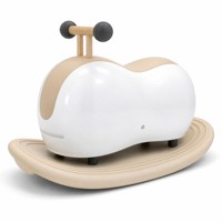 Cheval à bascule 2-en-1 en forme de nuage pour enfants de 2 à 6 ans, jouet à glisser et à basculer en bois