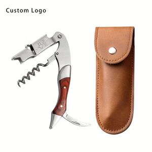 Personalized Wooden Handle Corkscrew Set with Foil Cutter for Special Events - Product Image 5