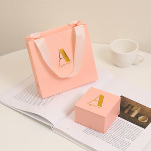 Caja de Joyería de Lujo con Logotipo Personalizado, Diseño de Embalaje de Cartón con Espejo, Caja de Regalo para Juego de Joyería, Collar y Anillo, con Bolsa de Transporte - Product Image 2