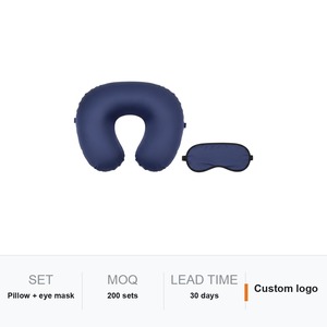 <b>Travel</b> <b>Pillow</b> Set U-Shape <b>Neck</b> <b>Pillow</b> and Sleep Eye Mask Polyester Custom Logo Printed Artwork Corporate <b>Travel</b> Gift Bulk - Product Image 6