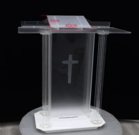 Église Podium Acrylique Pupitre Chaire Plexiglas Conférence Stand-up Floor pour Événement Église Mariage Prière