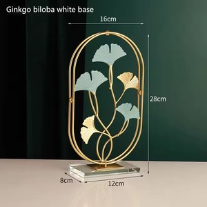 เครื่องประดับตั้งโต๊ะรูปใบบัวเหล็ก - ดีไซน์หรูหรา ของขวัญปีใหม่จีนสำหรับตกแต่งบ้านและสำนักงาน - Product Image 3