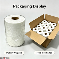 Vente en gros de rouleaux de tissu non tissé en polypropylène 100% pp de 17,5 cm et 25 g/m², matériau meltblown au graphène, tissu pour masque N95 BFE