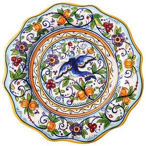 OEM Hand-Painted Creative Irregular Bohemian <b>Porcelain</b> Dish Dinner Salad Charger <b>Plate</b> with Plant Pattern - Product Image 6