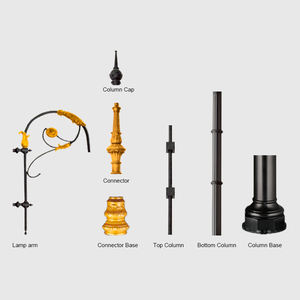 Paesaggio antico in ghisa di alluminio pali della lampada di lusso per esterni Design per le ville comunità Street Garden illuminazione nuovo concetto - Product Image 4