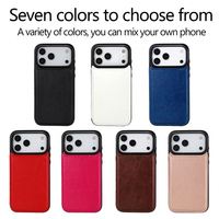 Étui portefeuille de luxe avec fentes pour cartes pour iPhone 18 17 Pro Max Air, en cuir PU, style professionnel, avec support, coque de téléphone à rabat