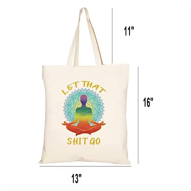 Wholesale Custom Reusable Canvas Organic Cotton Tote Shopping Bag With Custom Printed Logo