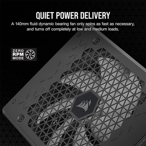 Alimentation <span class=keywords><strong>Corsair</strong></span> HX1500i ATX-Conforme à l'ATX 3.1 et au PCIe 5.1-Ventilateur à roulement dynamique fluide 80 Plus Platinum Efficiency - Product Image 5