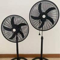 Ventilateur sur pied électrique 18 pouces 1 en 1, hauteur réglable, économe en énergie, oscillant, portable, silencieux, 3 vitesses