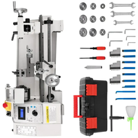 Mini tour horizontal en métal SIHAO 8x14 (210*350mm) 600W à vitesse variable 220V pour tournage, perçage et filetage légers DIY