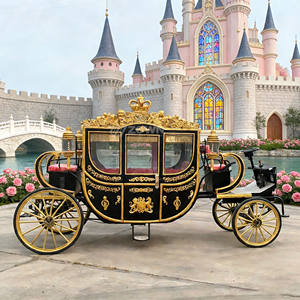 Elektrikli Atlı Araba, Pedal Atlı Araba, Balkabağı Şeklinde Yaşam Boyu Sindirella At Arabası - Product Image 1