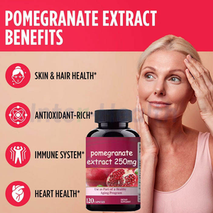 Cápsulas de Extrato de Romã Ausreson OEM 500mg Suplemento Alimentar de Fibra Dietética Cápsulas de Romã para Adultos - Product Image 2