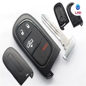 Vervanging Groothandel 3 + 1 4 Knoppen Afstandsbediening Auto Sleutel Shell Fob Smart Key Cover Voor Autosleutel 300C Jeep