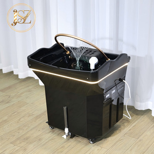 Lavabo Portátil Moderno para Salón de Belleza con Ciclo de Agua Automático, para Lavado de Cabello y Masajes, Fregadero Móvil para Champú - Product Image 2