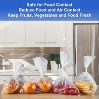 Plastic producezakjes op rol, transparant, voedselbewaarzakjes voor brood, groenten, fruit en vlees, 350 zakjes/rol (14'X20'/4 rollen)
