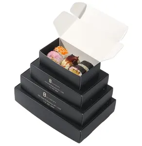 Đen dùng một lần takeout Sushi để đi hộp carton bao bì thực phẩm hộp giấy