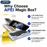 Kit d'installation facile Magic Box, film protecteur d'écran en verre trempé anti-espion HD sans poussière pour la série iPhone