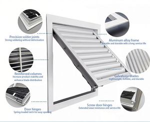 VANORM 250*250mm Panneau d'accès universel moderne en alliage d'aluminium à lamelles, réglable, installation facile, garantie 1 an, pour plafond - Product Image 5