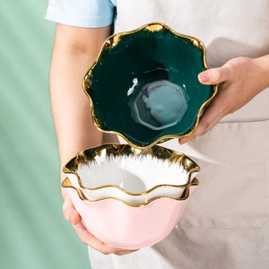 <b>Personalized</b> Nordic Luxury Ceramic Soup Fruit <b>Sweet</b> Rice Salad Bowl Eco-Friendly Home Restaurant Western Catering Items - Product Image 4