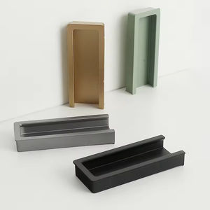 Poignées de porte et quincaillerie d'armoire en alliage de zinc de style européen minimaliste avec attaches dissimulées Quincaillerie de garde-robe - Product Image 2