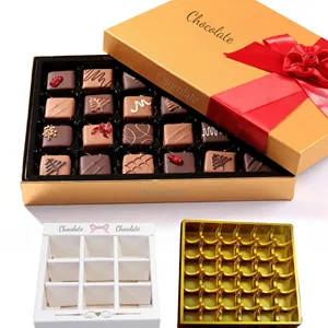 Luxus-Schokoladen boxen Schokoladen verpackungs box mit Kunststoffs chale Kleine Schokoladen-Geschenk box