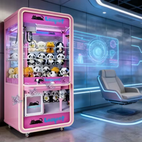Machine de jeu d'arcade à grue à pinces en métal, à monnayeur, avec garantie d'un an, pour parcs d'attractions et jeux de cadeaux