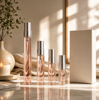 Venta al por Mayor de Botellas de Vidrio Redondas de 2ml, 3ml, 5ml, 10ml y 100ml para Perfume, Botellas Vacías Reutilizables con Pulverizador, Botellas de Muestra