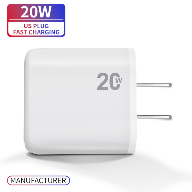 Wholesale Portable Foldable Fast Charger PD 20W QC3.0 USB a Type-C Ports ABS Material Retractable Cable US Plug