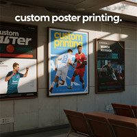 Affiche en papier d'art sur mesure avec impression numérique, finition haute brillance, papier kraft/offset pour décoration murale et expositions en galerie