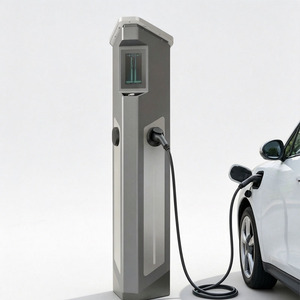 Station de recharge pour véhicules électriques à montage au sol 2 x 11 kW, double prise Type 2, OCPP 1.6J, 22 kW au <span class=keywords><strong>total</strong></span> pour deux voitures - Product Image 1