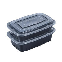 Boîte à lunch jetable personnalisable pour emporter, préparation de repas jetable, récipient alimentaire en plastique PP avec couvercle anti-fuite, micro-ondes